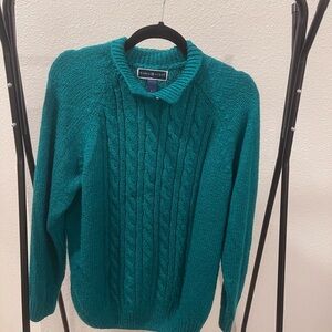 Karen Scott Teal Crewneck Sweater